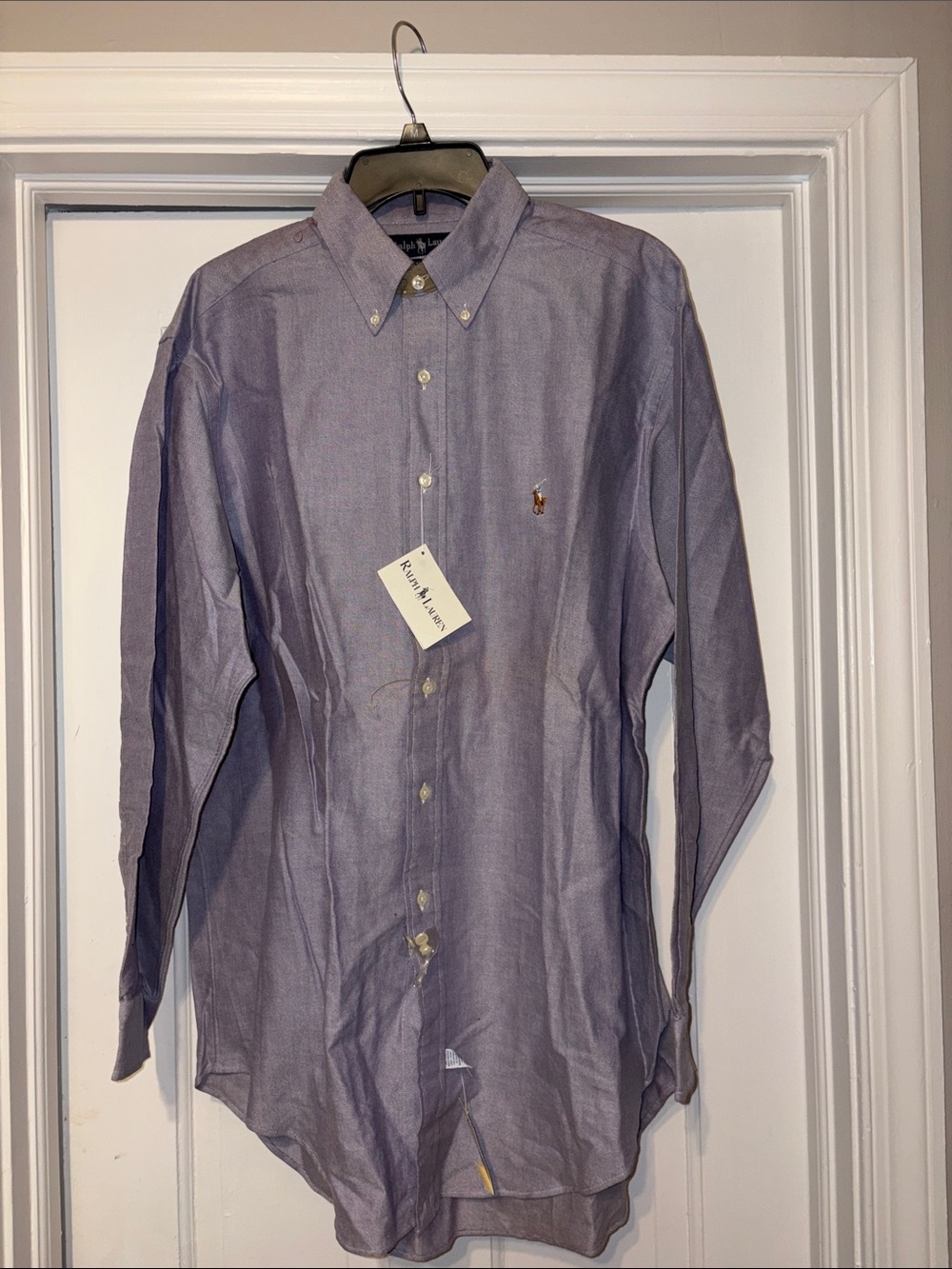 Ralph Lauren Lavender Long-Sleeve Button-Down Dress Shirt
